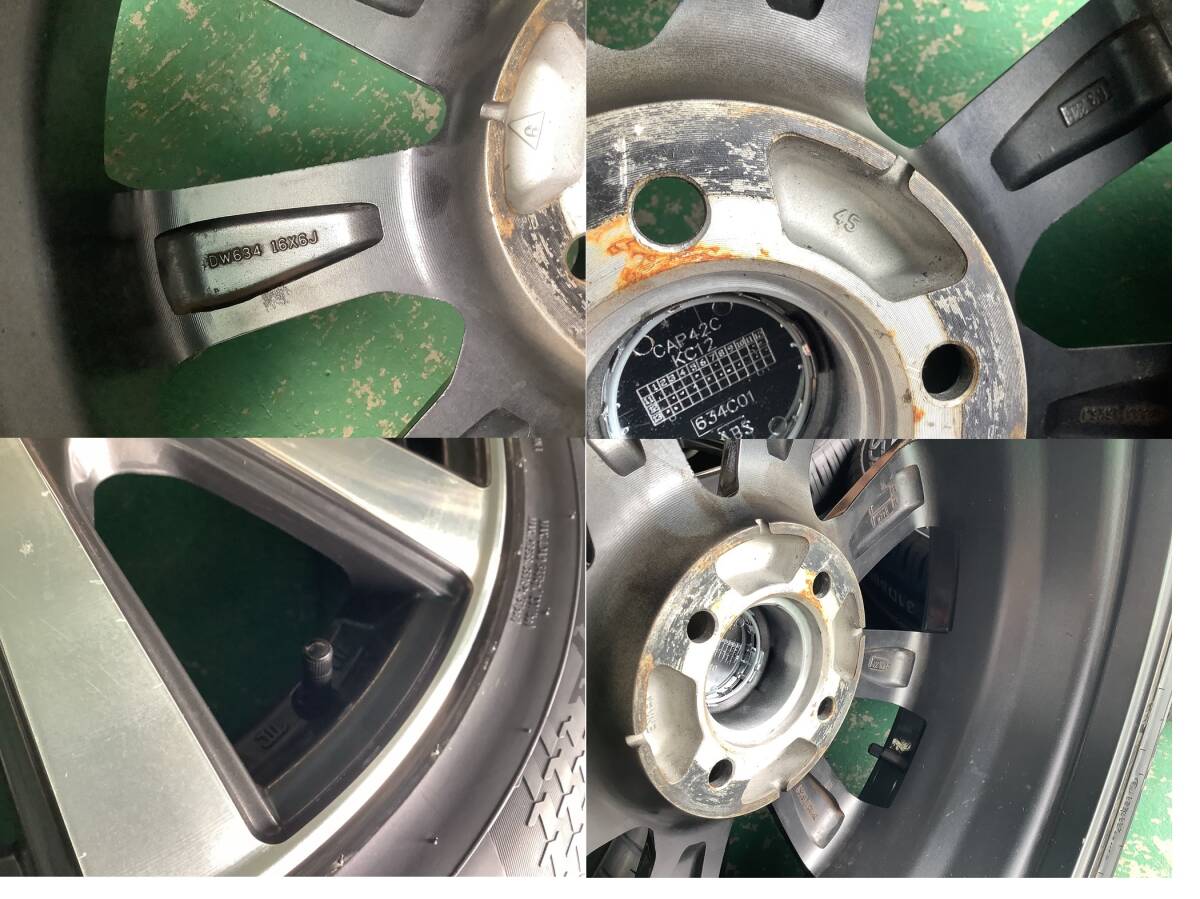 【中古+未使用】スマック VI-R 16x6J 4H 100 +45 4本 1台分 195/55R16 アクア ヤリス フィールダー キューブ ノート MAZDA2 デミオ _画像5