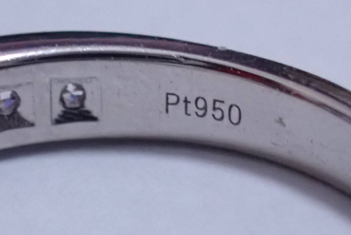 パライバトルマリン　指輪　0.114ct　脇石ダイヤ0.28ct　10號