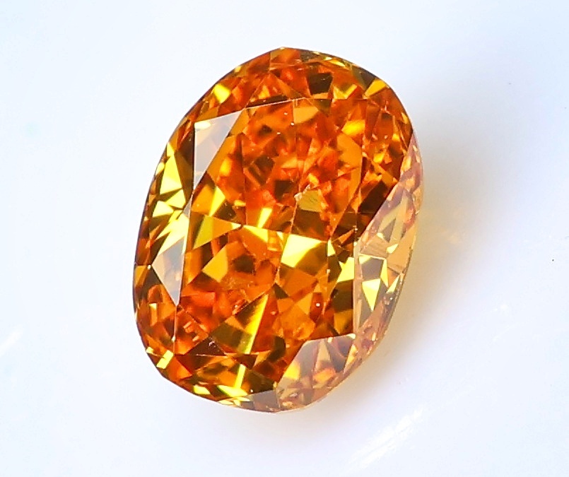 【100円～】0.200ｃｔ 天然ダイヤ FANCY DEEP YELLOWISH ORANGE（ナチュラルカラー）SI1 OV