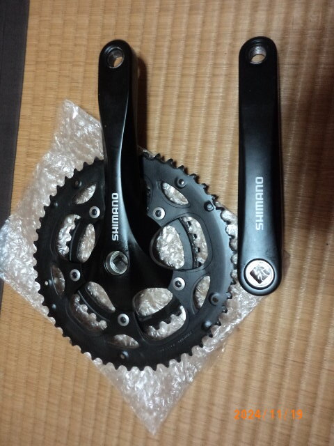 完成車外し 走50km SHIMANO FC-RS200 175mm 50×34 四角嵌合 レター600
