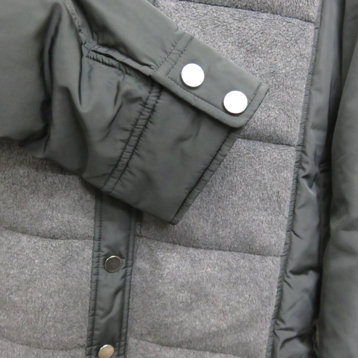 HIROKO BIZ コシノヒロコ　ビッグショール　ブルゾン　グレー×ブラック　サイズ　9_画像6