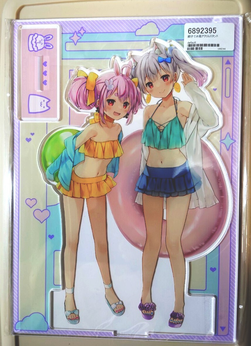 兎鞠まり なつめえり アクリルスタンド 親子で水着 - メルカリ