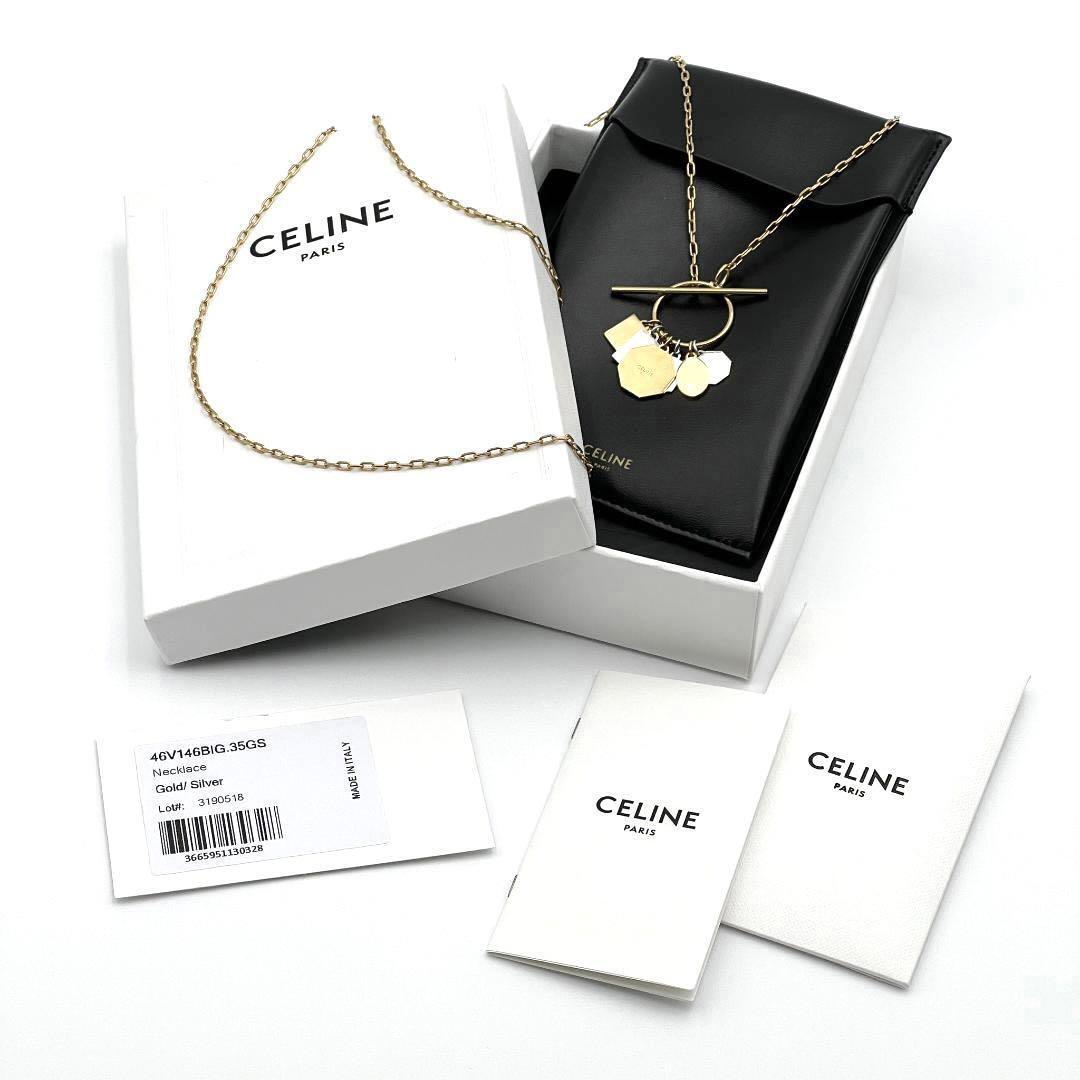 セリーヌ レディース コンポジションネックレス ペンダント 希少】セリーヌ CELINE レディース コンポジションネックレス