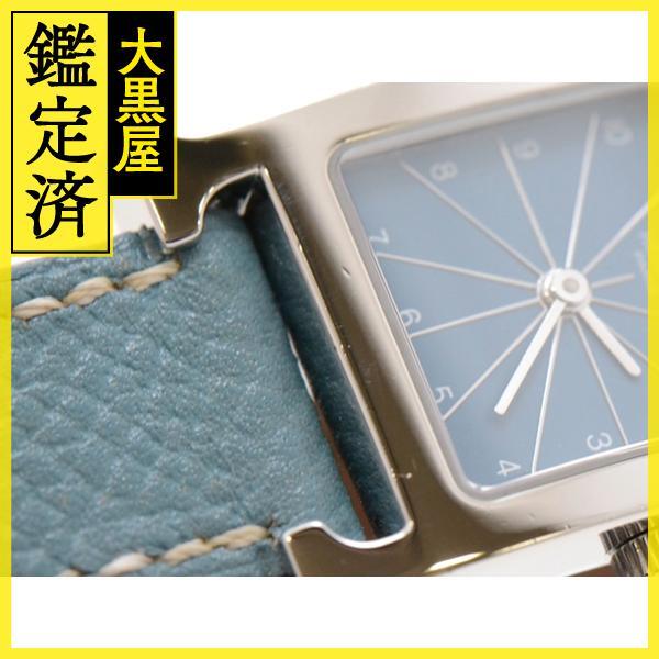 HERMES　エルメス　Hウォッチ　HH1.210　SS/レザー　女性用クオーツ時計【473】