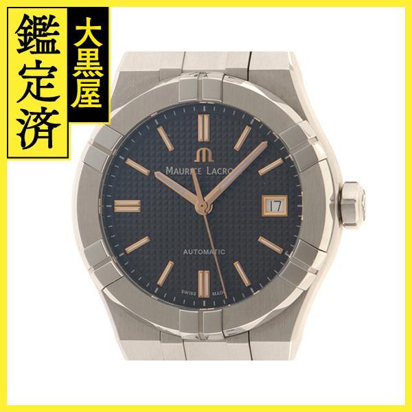 MAURICE LACROIX モーリスラクロア アイコン ブラック AI6007-SS002-331-1 SS メンズ 自動(dòng)巻き 【200】