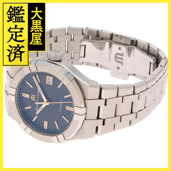 MAURICE LACROIX モーリスラクロア アイコン ブラック AI6007-SS002-331-1 SS メンズ 自動(dòng)巻き 【200】