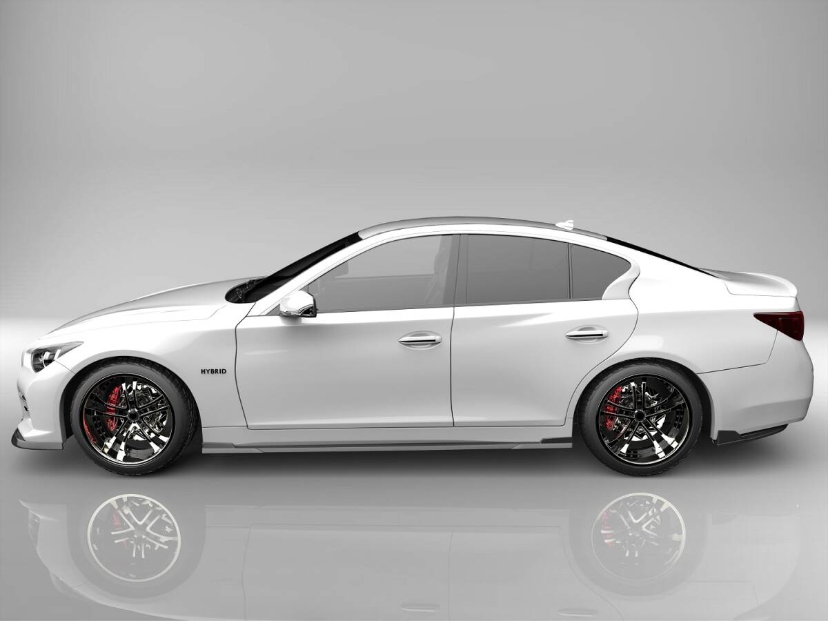  Skyline V37 hybrid поздняя версия передний нижний спойлер подножка 2 позиций комплект аэрообвес 