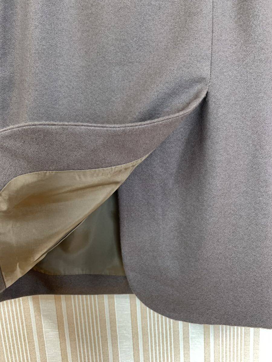 未使用　手作り　タイト　ミニスカート　S モカ茶　カシミヤ混_画像4