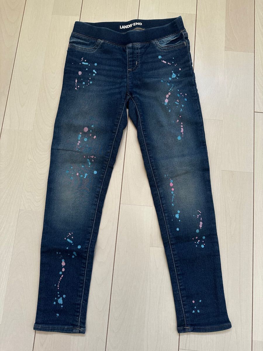 ★送料無料 　LANDS' END ペイントデニム　１１０～１２０　ストレッチパンツ　子供服_画像1