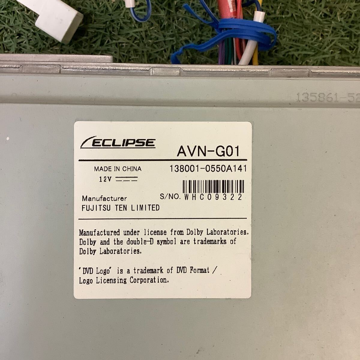 ECLIPSE イクリプス AVN-G01 メモリーナビ フルセグ 管番2175