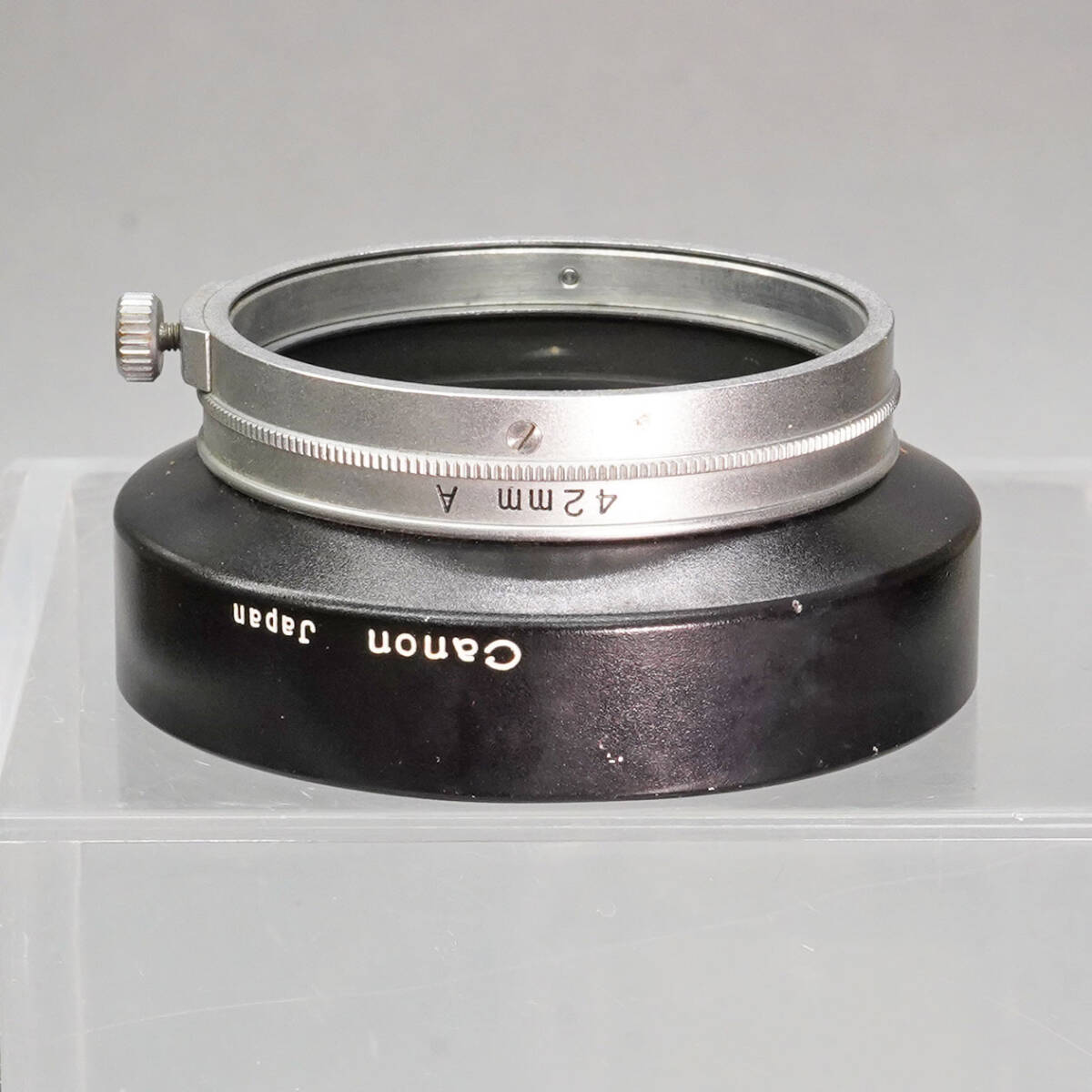 【09】CANON キャノン　レンズフード　S-50　革ケース付_画像5