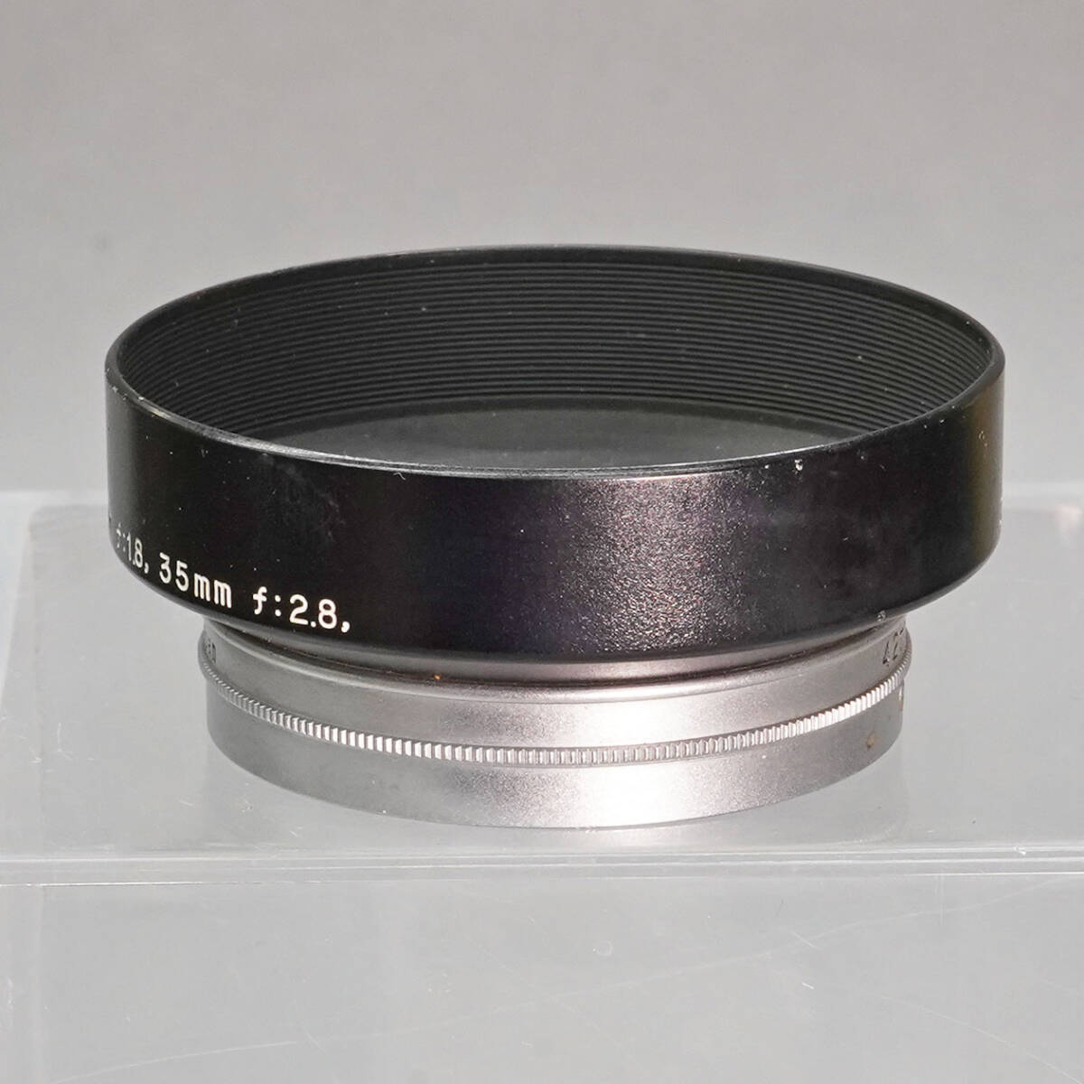 【09】CANON キャノン　レンズフード　S-50　革ケース付_画像3