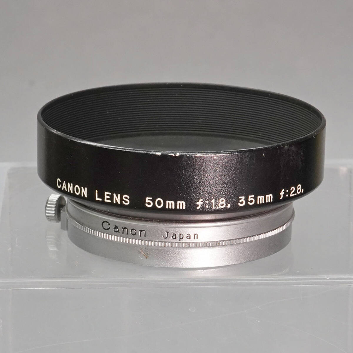 【09】CANON キャノン　レンズフード　S-50　革ケース付_画像2