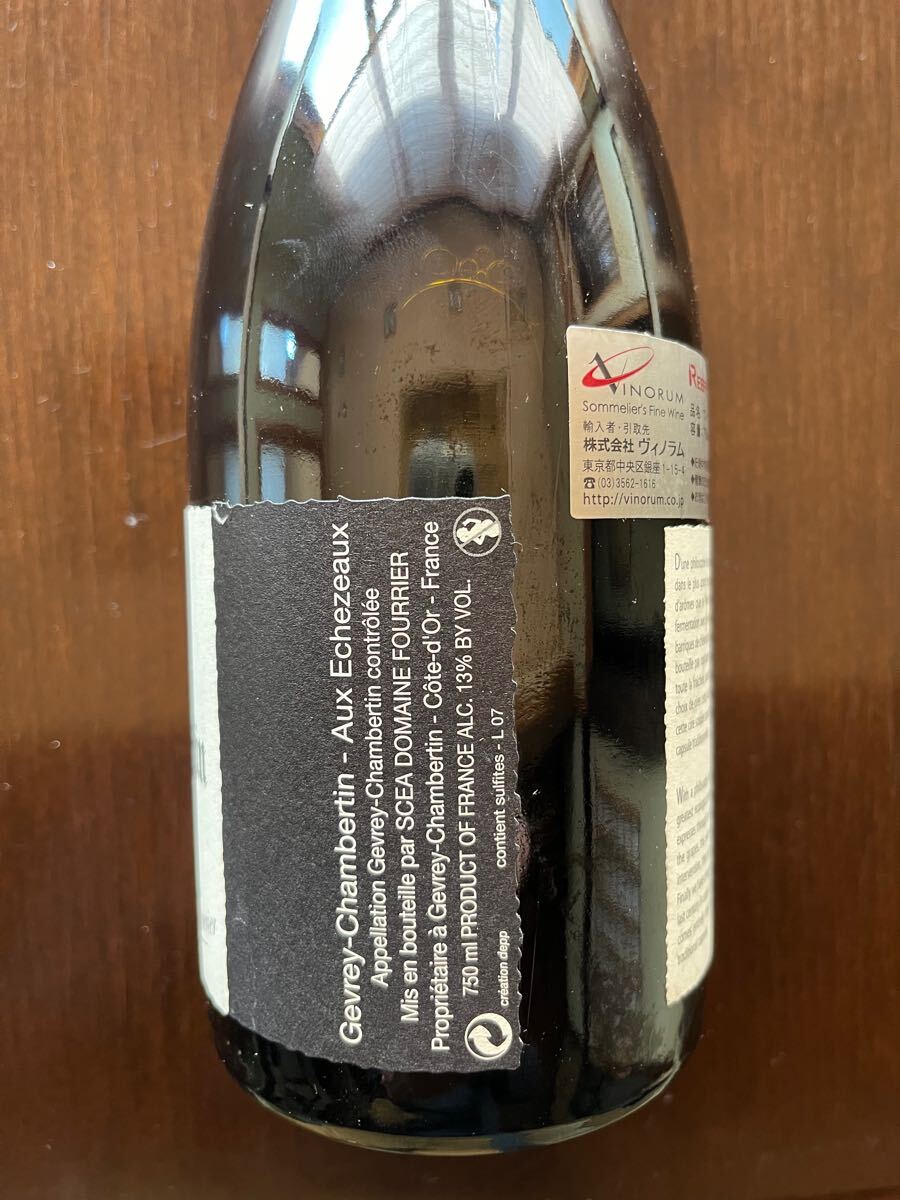 2008年　ドメーヌ?フーリエ　ジュブレシャンベルタン?オーエシェゾー?ヴィエュヴィーニュ?赤ワイン 古酒