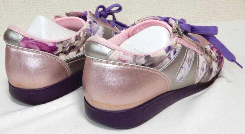 Asahi .. принцип L107AC женский прогулочные туфли размер. 24.5 см. 3E. лиловый gala