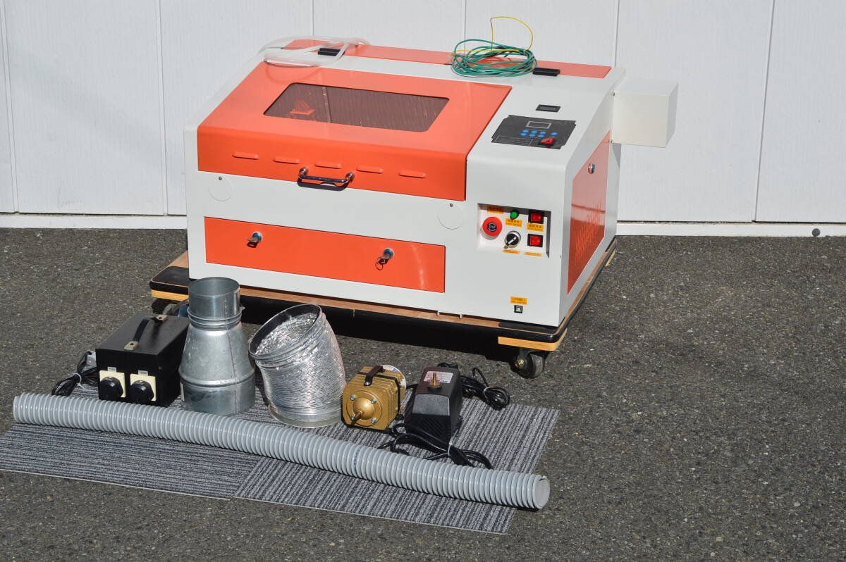 【現状品】TEN-HIGH CO2レーザー彫刻機 300mm×400mm 40W 110V 非金属対応 電動昇降 USBポート店頭引取限定S1119-1xxxx3