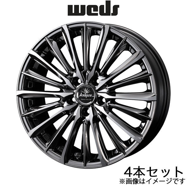 クレンツェ ヴィルハーム225エボ ハリアー 80系 22インチ アルミホイール 4本 スーパーブラック 0040649 WEDS Kranze Vierharm