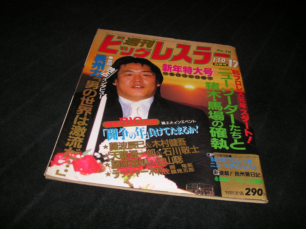 週刊ビッグレスラー VOL.18 1985年1月10日・17日 合併号 アントニオ猪木 長州力 ジャイアント馬場 佐山聡 ジャガー横田 クラッシュギャルズ