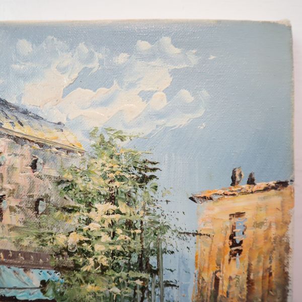 fe60506 真作 油彩 街並み GARBER 額装F3 額縁外39×33㎝ 油絵 fe60506 真作 油彩 街並み GARBER 額装F3 額縁外39×33㎝ 油絵