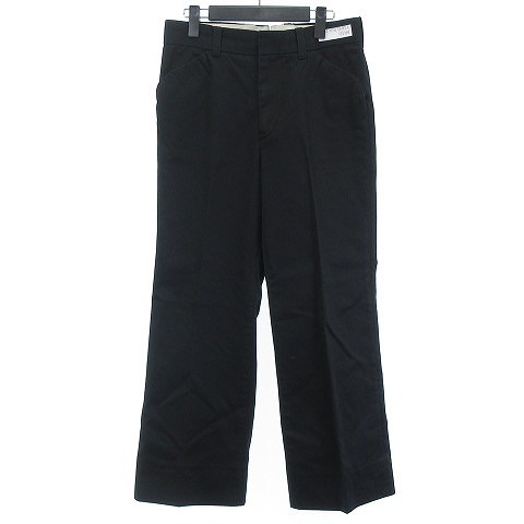 タナカ TANAKA WISM別注 COTTON FLARE TROUSER フレアワークパンツ スラックス 黒 ブラック 29 メンズ