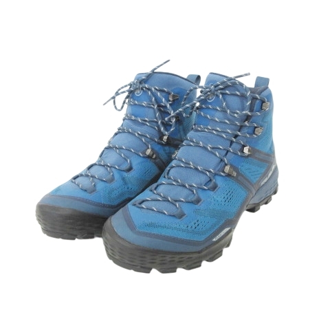 お歳暮ならオンライン 靴 アウトドア トレッキングシューズ ハイゴアテックス Men GTX HIGH 箱付き 美品 MAMMUT マムート US9.5 メンズ ブルー 青 27.5cm 男性用