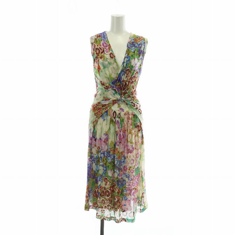 エトロ ETRO ワンピース ノースリーブ ロング Vネック 花柄 総柄 エトロ ETRO ワンピース ノースリーブ ロング Vネック 花柄 総柄