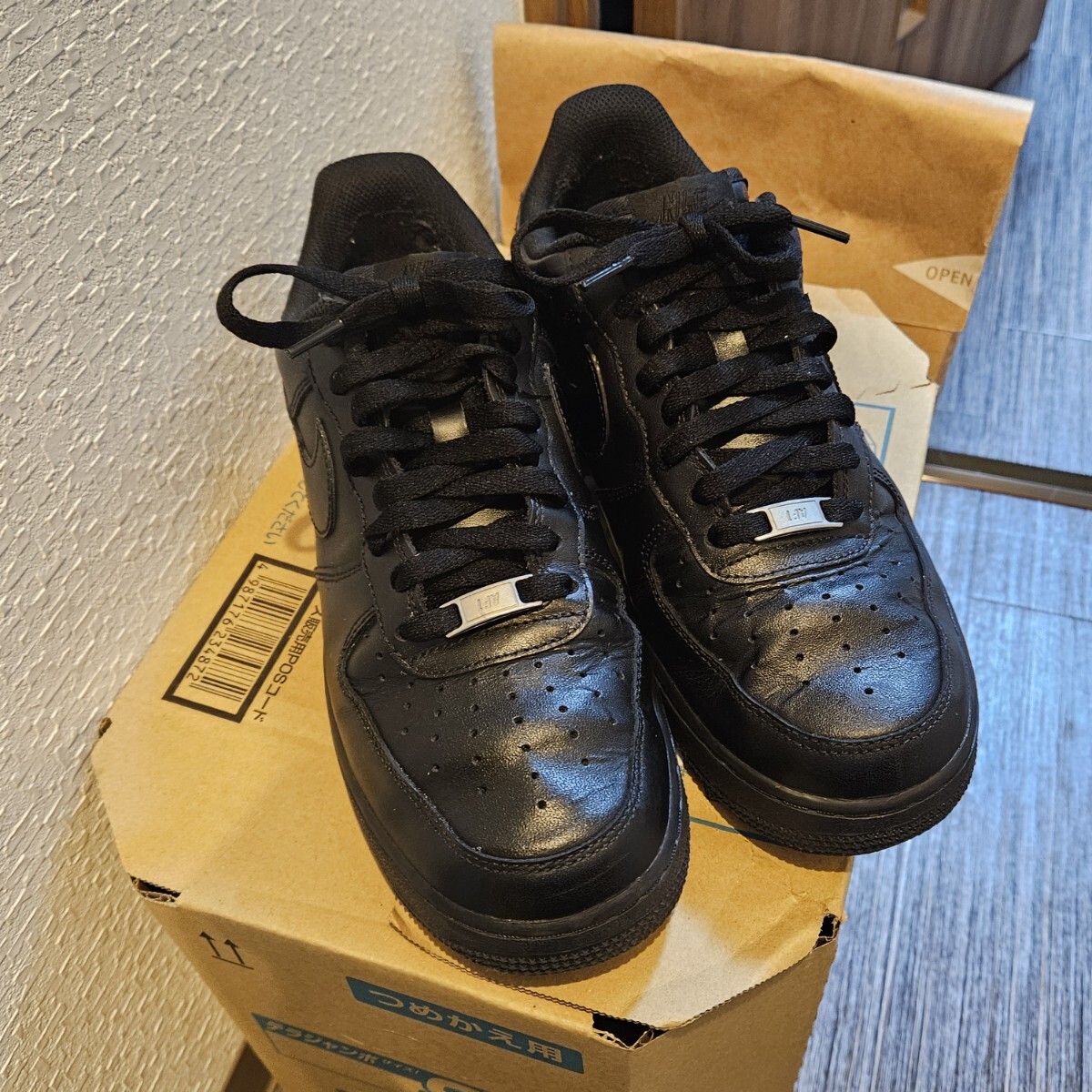 【１円スタート】エアフォース1 LOW '07 27cm ブラック NIKE 格安