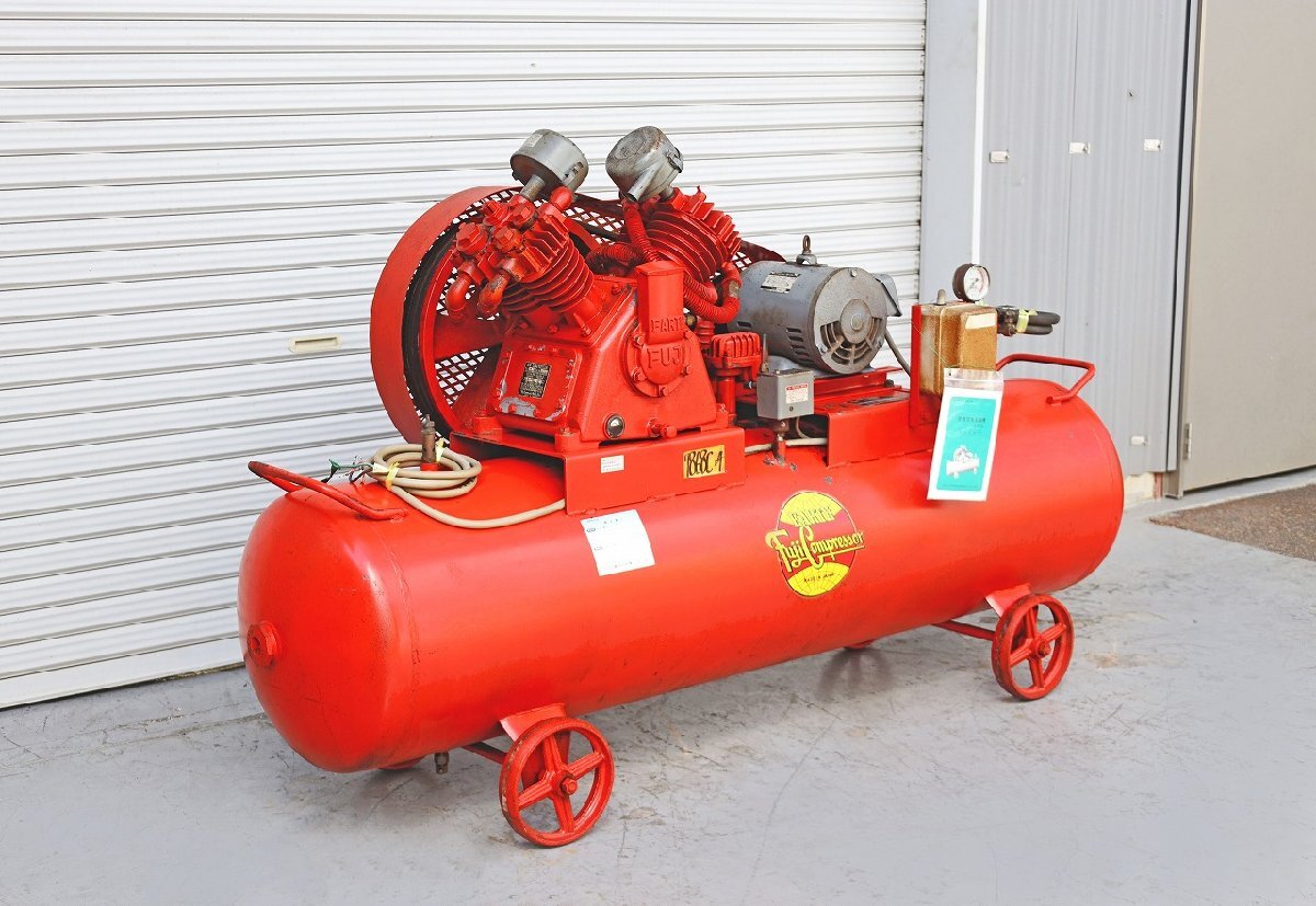 7868C24 Fuji フジ エアーコンプレッサー W-B-35 小型往復空気 7868C24 Fuji フジ エアーコンプレッサー W-B-35 小型往復空気