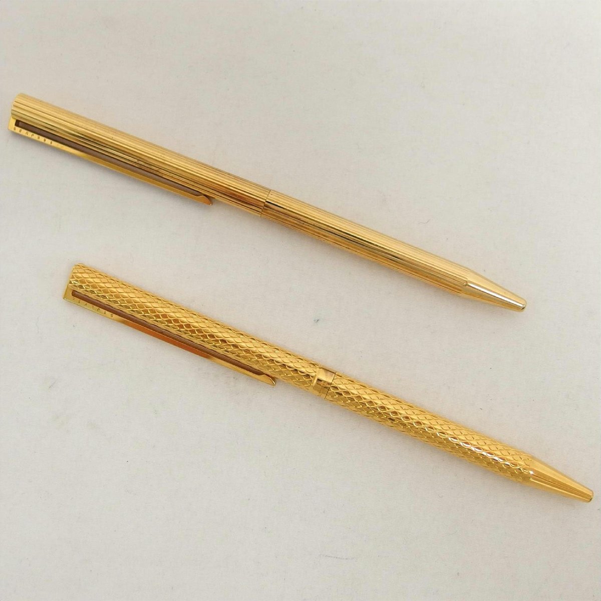 1円【ジャンク】S.T. Dupont デュポン/ツイスト式ボールペン2本セット/筆記確認済み/18