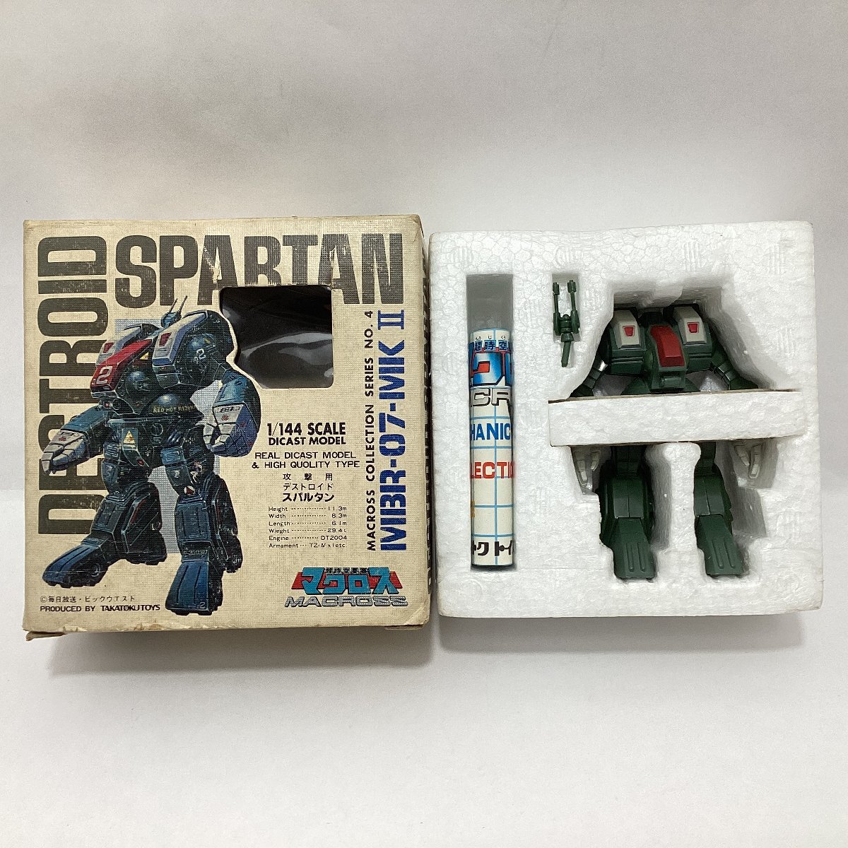 タカトクトイス マクロスコレクション シリーズNO.4 デストロイド スパルタン 1/144 ダイキャストモデル　MADE IN JAPAN 日本製　シール欠