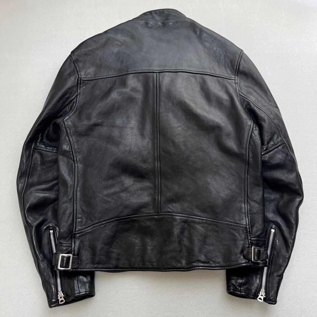 美品】Schott ショット セミダブル ライダースジャケット 加工 美品】Schott ショット セミダブル ライダースジャケット 加工