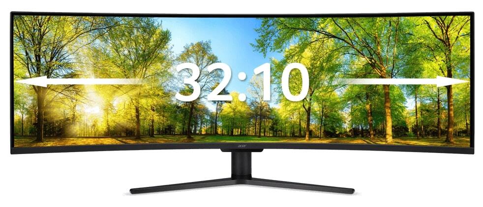 Acer ウルトラワイドモニター EI431CRPbmiiipx 43.4型 アスペクト比32：10、1800R 