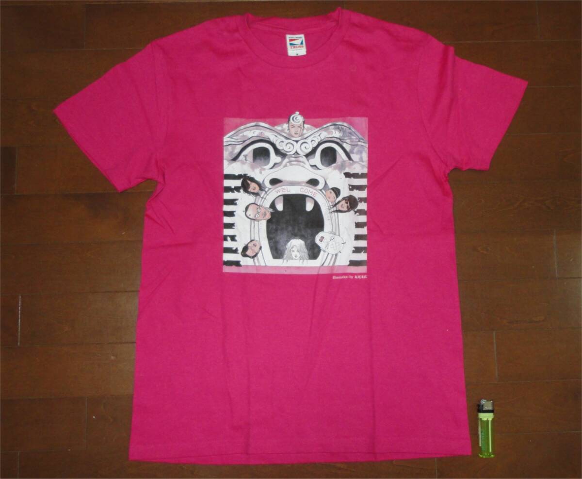 ▼筋肉少女帯 人間椅子 コラボ Tシャツ 地獄のアロハ 大槻ケンヂ 内田雄一郎 本城聡章 橘高文彦 和嶋慎治 鈴木研一 ナカジマノ