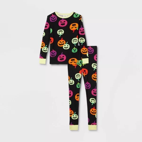 【新品】パジャマセット　子供服 「パンプキン」プリント 暗闇で光る！ Hyde & EEK! Boutique (Y-658)_画像1