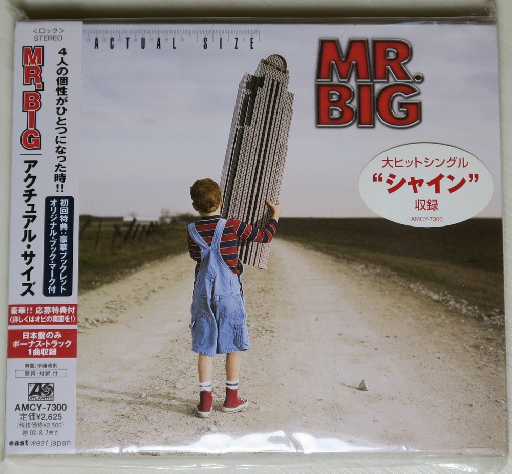 ☆ MR.BIG アクチュアル・サイズ ACTUAL SIZE 初回限定 BOXケース付き ブック・マーク付き 日本盤 帯付き AMCY-7300 新品同様 ☆