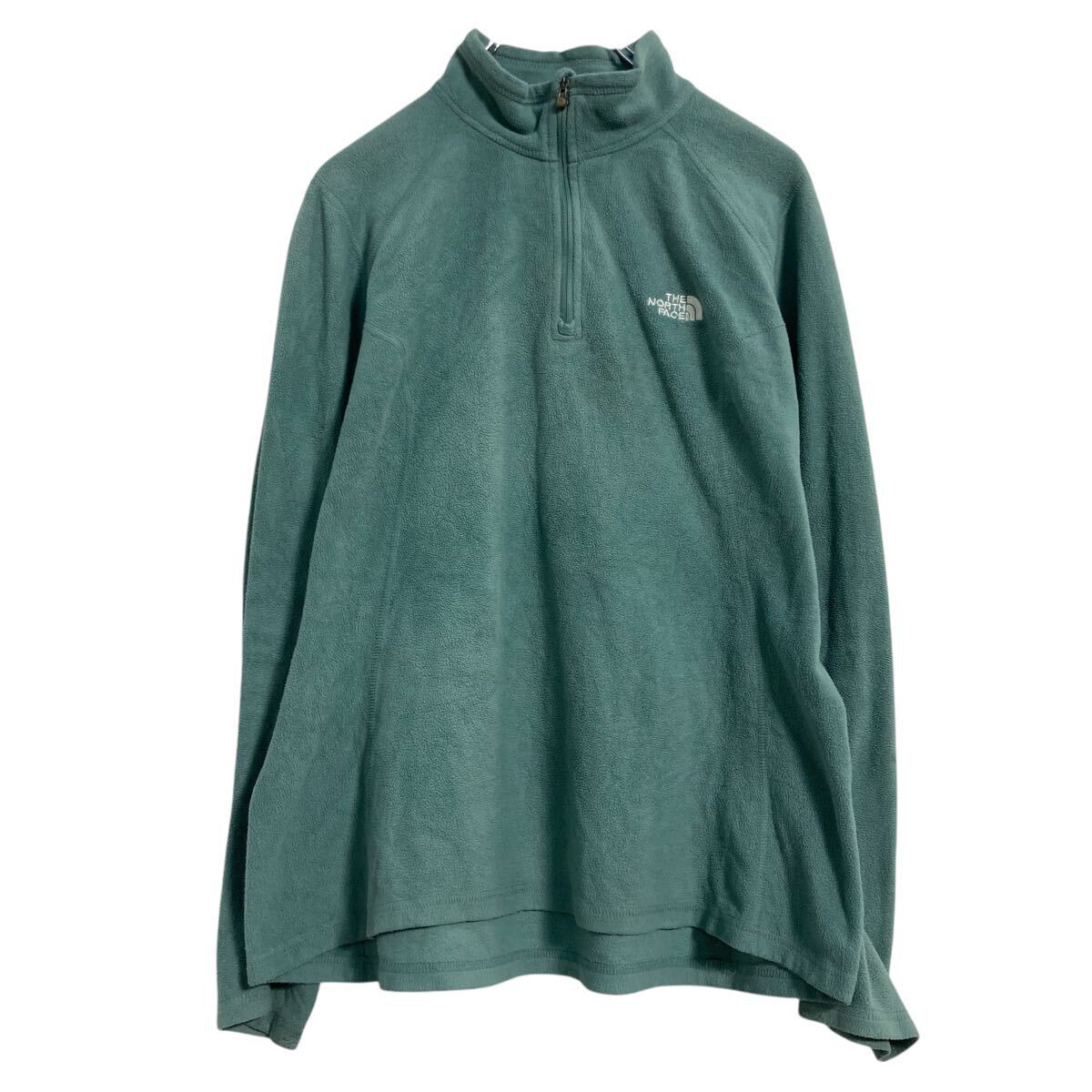 THE NORTH FACE フリースジャケット レディース L. ブルーグレー ノースフェイス ハーフジップ アウトドア 古着卸 アメリカ仕入 a611-8523