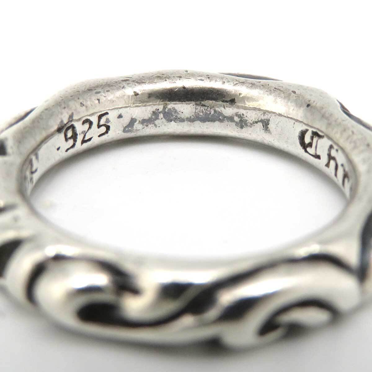  Chrome Hearts scroll band ring 15 number SV925 unisex CHROME HEARTS used [ apparel * small articles ]