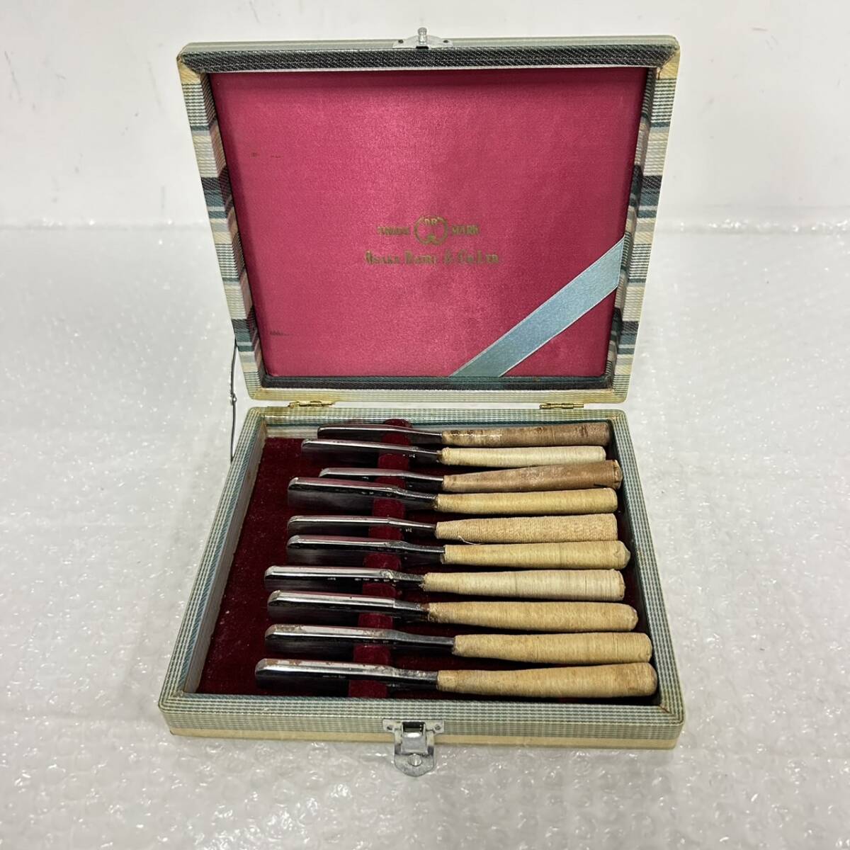24名/A055253-3/J121-608/KK8000【名古屋】理容剃刀 カミソリ セット 10本 全長 約 14.5～15cm / 刃渡り 約 6～7cm