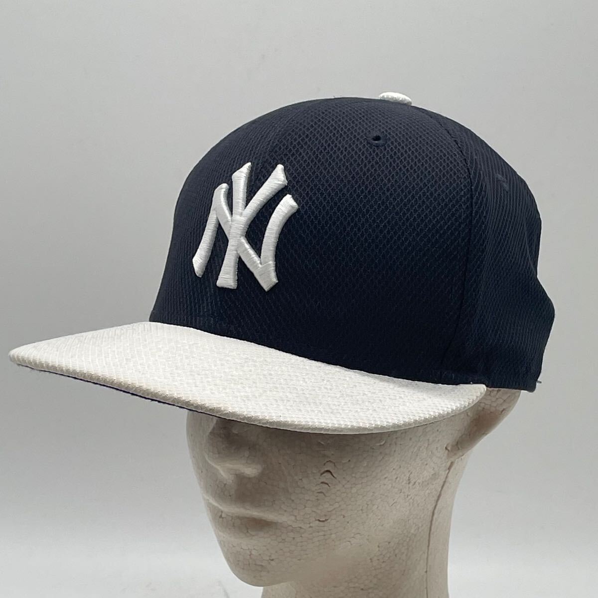 KO1282□New Era ニューエラ キャップ 帽子 ニューヨークヤンキース MLB オーセンティック 59FIFTY（55.8）ブラック×ホワイト