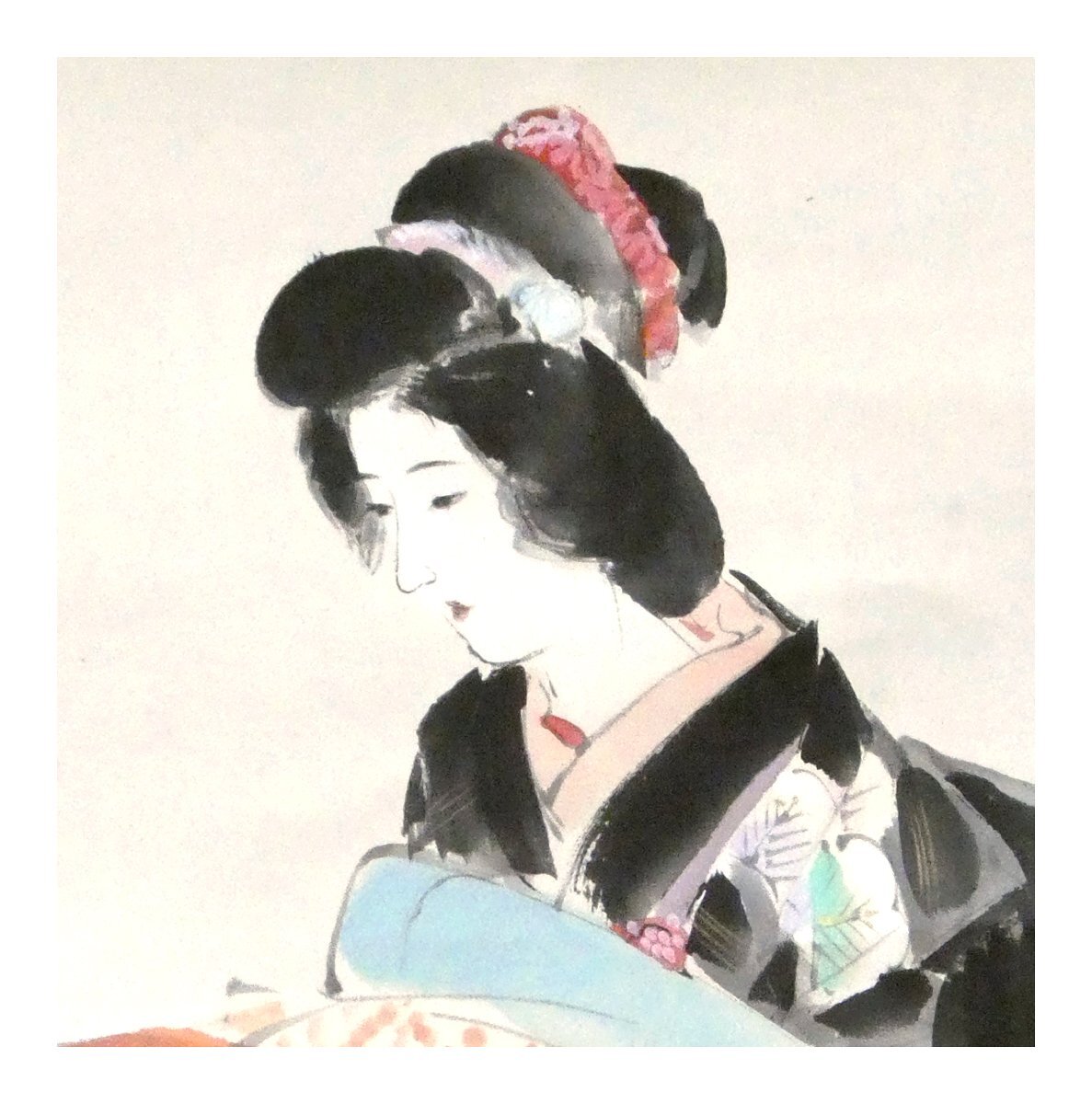 祥【真作】伊東深水 美人画 日本画軸装 サイン落款有 東京出身 祥【真作】伊東深水 美人画 日本画軸装 サイン落款有 東京出身