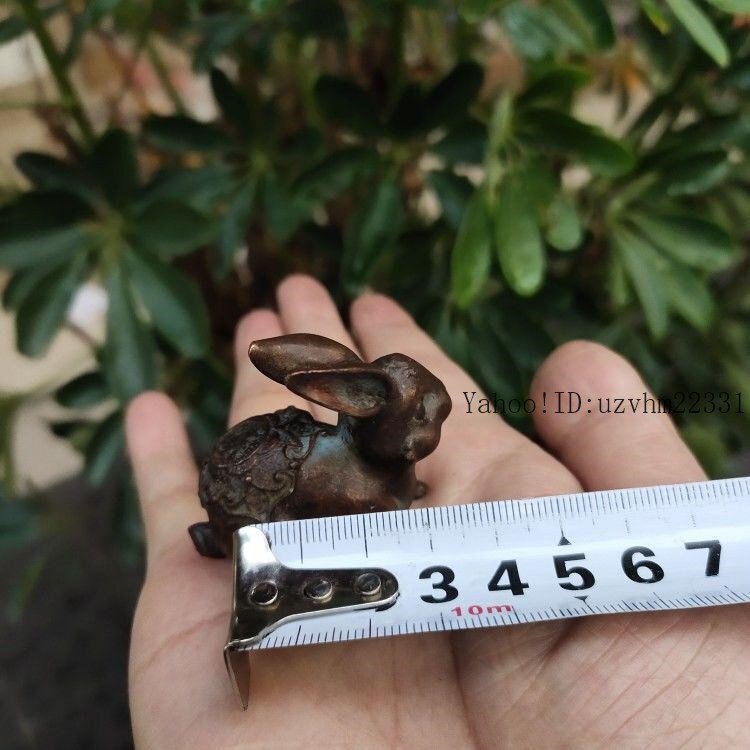銅 細工 茶道具 香道具 蓋置 置物 小財福ウサギ 銅製 売買された 銅 細工 茶道具 香道具 蓋置 置物 小財福ウサギ 銅製 売買された