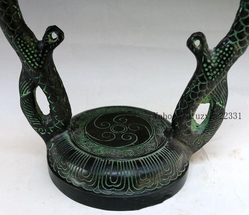 青銅器 双竜鐘曽侯乙編鐘 装飾品 現代工芸品 美術品 置物 工芸品