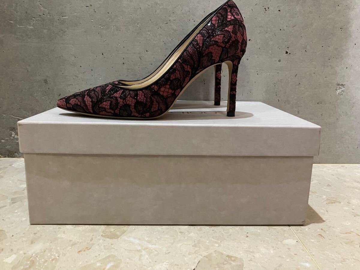 JIMMY CHOO パンプス　ブラック×ヴィンテージローズ　ジミーチュウ　ROMY85 サイズ35.5