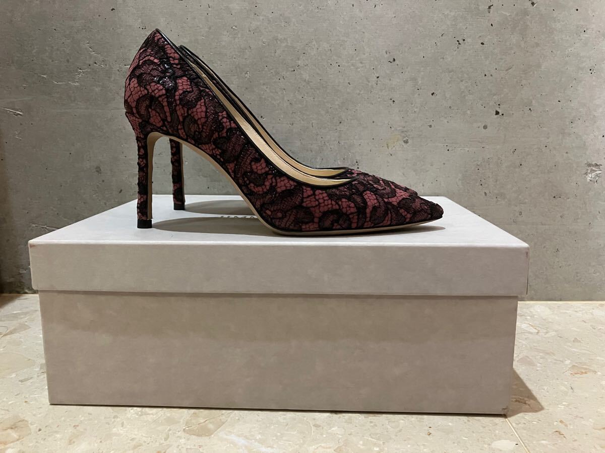JIMMY CHOO パンプス　ブラック×ヴィンテージローズ　ジミーチュウ　ROMY85 サイズ35.5