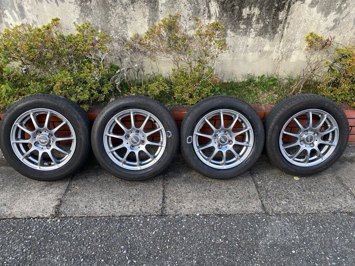 兵庫発　ゴムバルブ新品　ガリ傷無　高年式タイヤ　訳有　155/65R14 4.5J オフ43