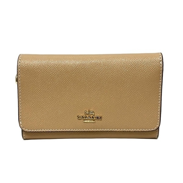 コーチ COACH 長財布 F30205 - レザー ベージュ 美品 財布