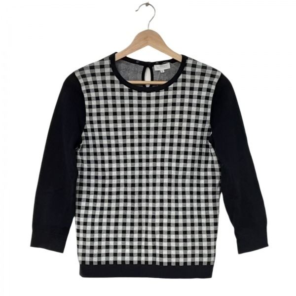 マッキントッシュフィロソフィー MACKINTOSH PHILOSOPHY 長袖セーター/ニット サイズ38 L - ダークネイビー×白 レディース 美品 トップス