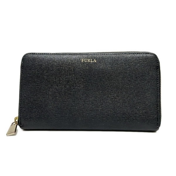 フルラ FURLA 長財布 - レザー 黒 ラウンドファスナー 財布