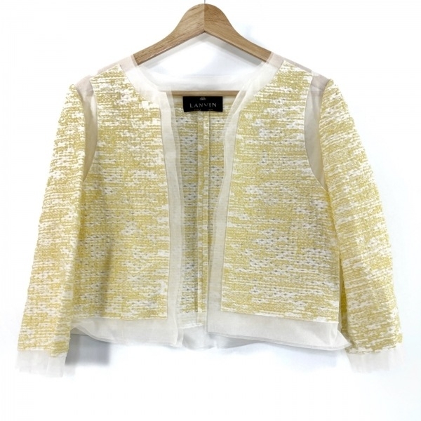 ランバンコレクション LANVIN COLLECTION サイズ36 S - イエロー レディース 七分袖/コーデュロイ/春/秋 ジャケット