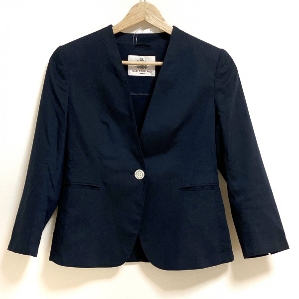 オールドイングランド OLD ENGLAND サイズ34 S - ダークネイビー レディース 長袖/秋/春 美品 ジャケット
